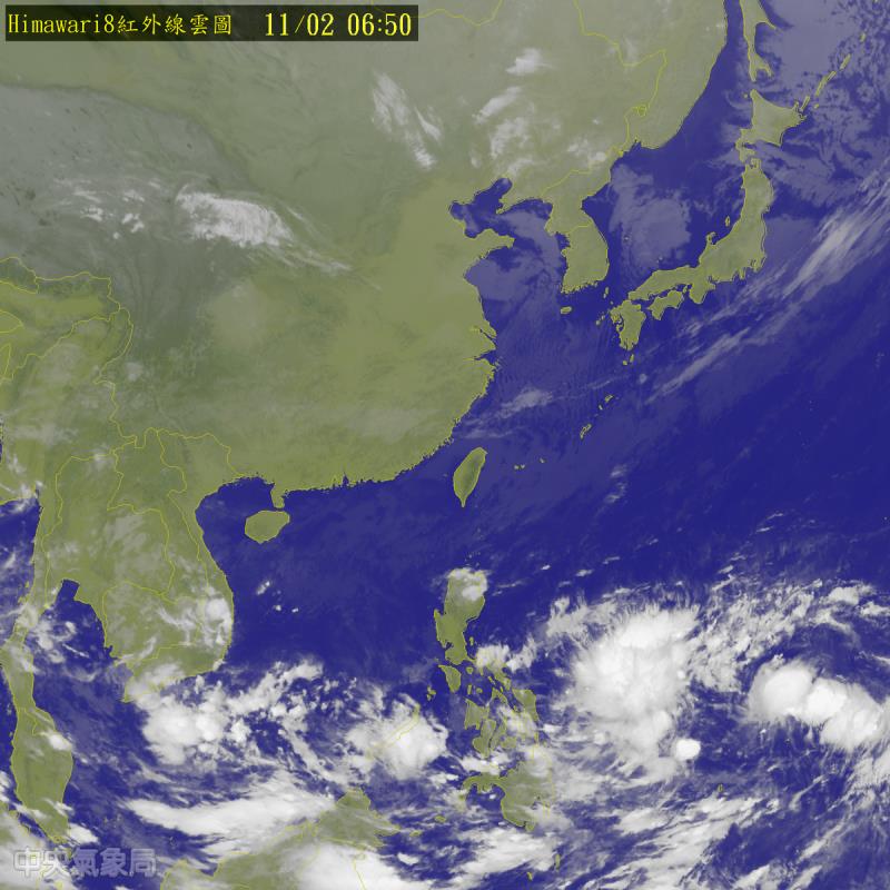 北北基宜大雨特報 淡水蘇澳秋季低溫18度 1102 Taiwan Weather 臺灣 天氣 衛星雲圖 1